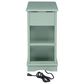 Linon Home Decor Barron Accent Table with USB Charging Station in Aqua, , large
