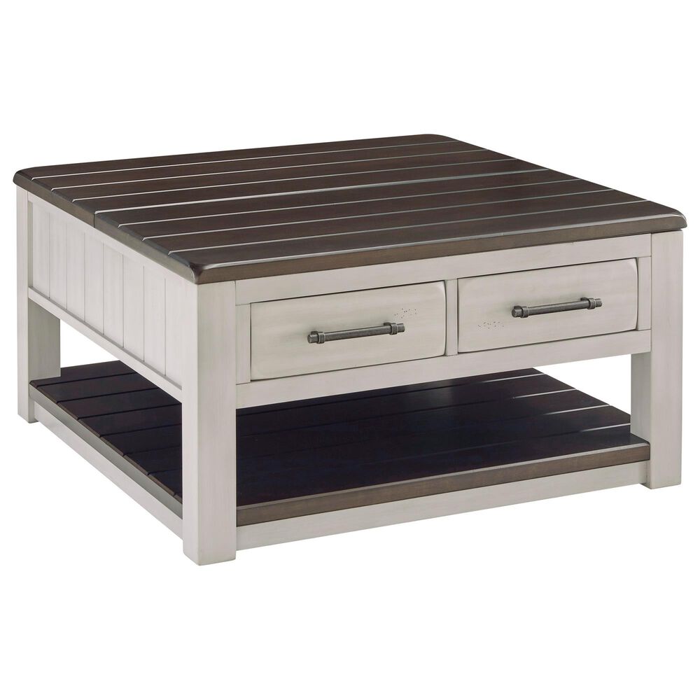 Ashley Darborn 3-Piece Occasional Table Set in Light Gray and Brown Cherry, , large