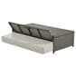 HOMLUX Wicker Rattan Double Chaise Lounge in Grey, , large