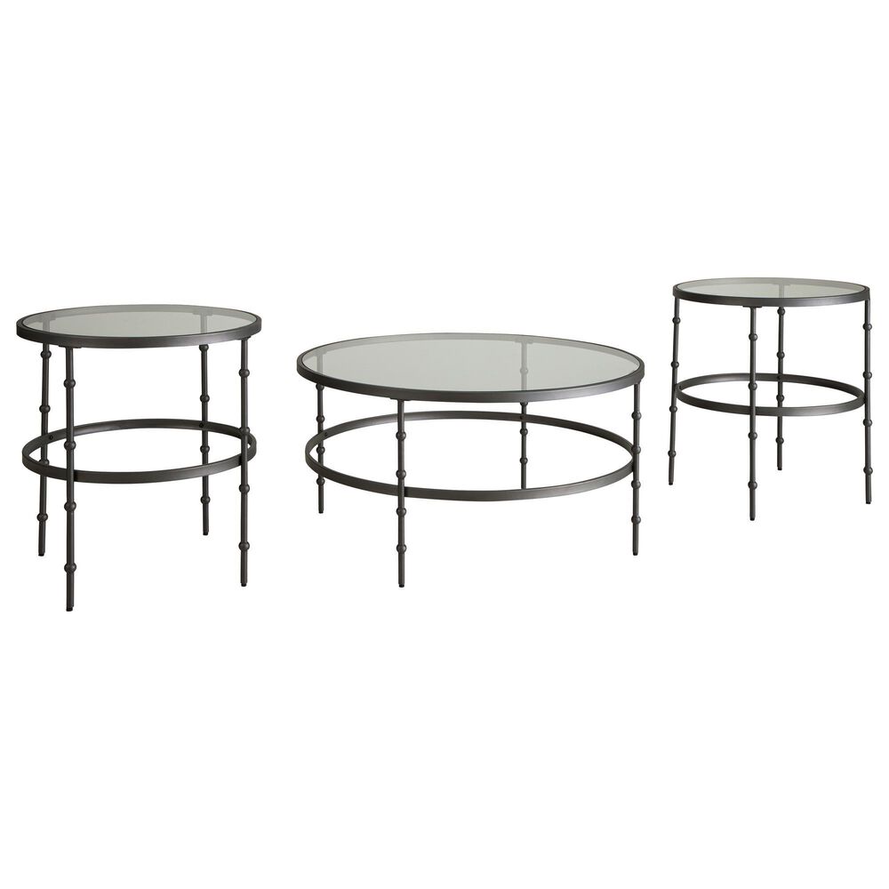 Ashley Kellyco 3-Piece Table Set in Gunmetal, , large
