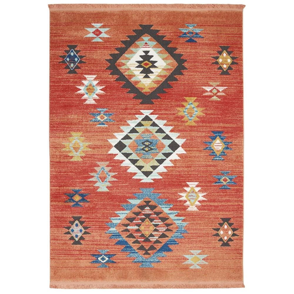 Nourison Navajo NAV07 7"10" x 10"9" Red Area Rug, , large