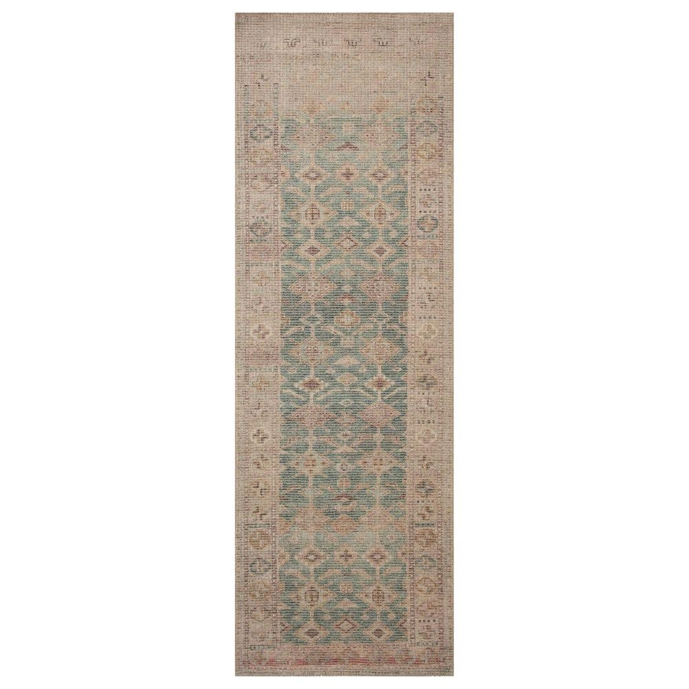 Angela Rose Aubrey 2"6" x 12" Aqua and Sand Runner, , large
