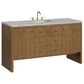 James Martin Hudson 60" Single Bathroom Vanity in Honey Oak with 3 cm Victorian Silver Silestone Top, Rectangular Sink and FreePower Wireless Charger, , large