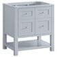 James Martin Vanities Breckenridge 30" Single Bathroom Vanity in Serenity Blue with Single Hole 3 cm White Zeus Quartz Top and Rectangular Sink, , large