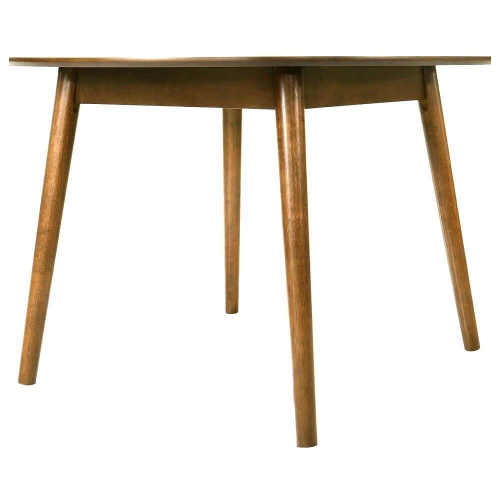 Armen Living 5-Piece Round Dining Set in Walnut, , large