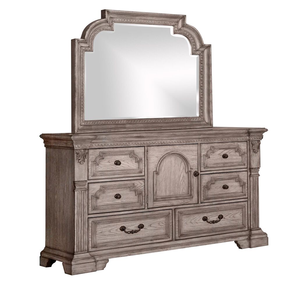 Sasha Lee 5-Piece Queen Storage Bedroom Set in Light Taupe, , large