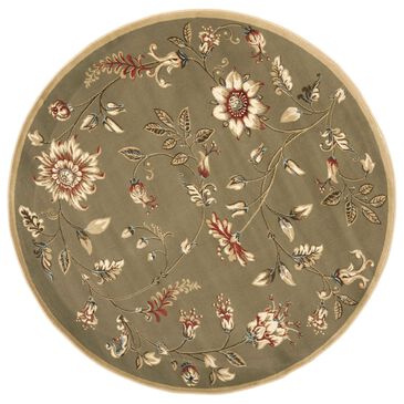 Safavieh Lyndhurst LNH552 5"3" Round Green and Multicolor Area Rug, , large