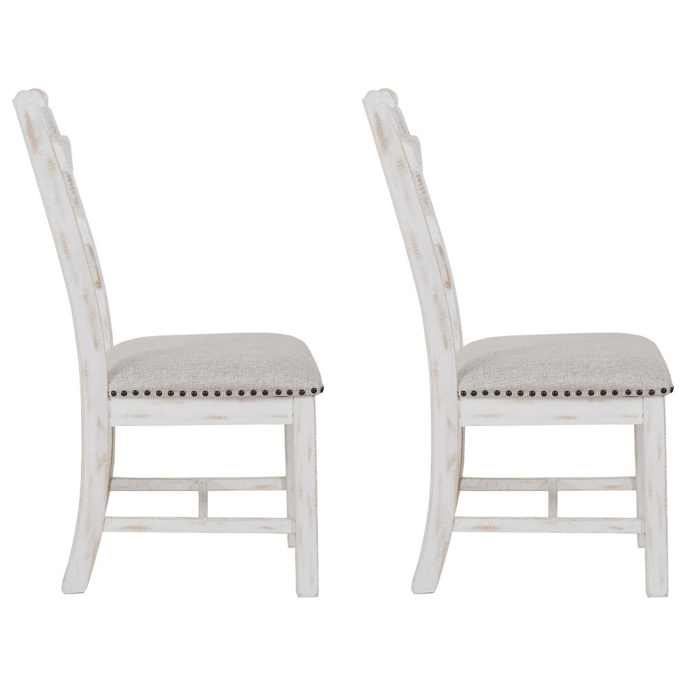 Ashley Valebeck Dining Chair Set of 2 in Beige and White, , large