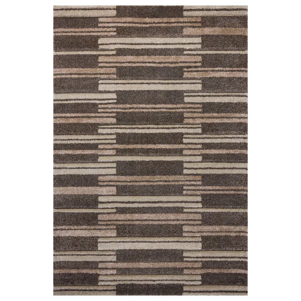 Loloi Silas 6"7" x 9"2" Mocha and Champagne Area Rug, , large