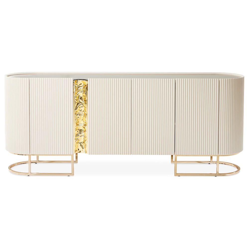 Vista Haus Lisbon Console Table in Silken Matte Cream, , large