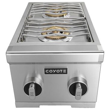 Coyote Outdoor 12" Built-In Double Liquid Propane Side Burner in Stainless Steel, , large