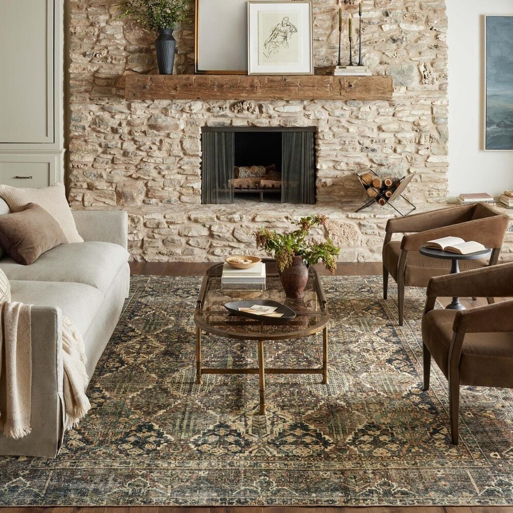 Magnolia Home Banks 5&#39; x 7&#39;6&quot; Spice and Blue Area Rug, , large