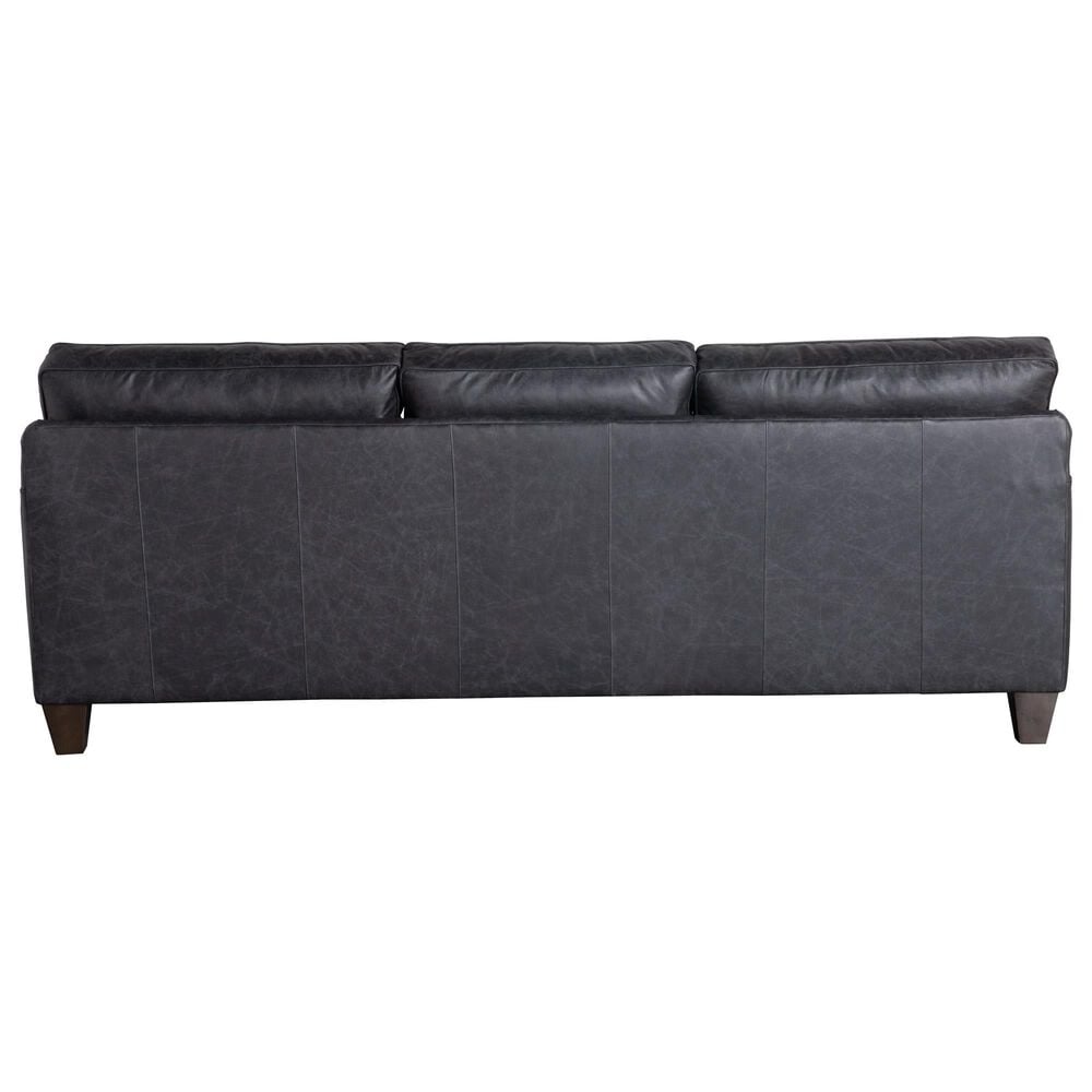 Hickorycraft Leather Stationary Sofa in Dark Gray, , large