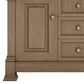 James Martin Vanities Brookfield 48" Single Bathroom Vanity in Pecan with 3 cm Ethereal Noctis Silestone Top, Rectangle Sink and FreePower Wireless Charger, , large