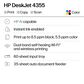 HP DeskJet 4355 All-in-One Printer in Charcoal, , large
