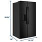 GE Appliances 28 Cu. Ft. Side-By-Side Refrigerator with Extra Tall Dispenser and In-Door Icemaker in Black, , large