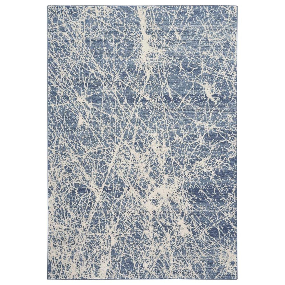 Nourison Exhale 3"11" x 5"11" Navy and Ivory Area Rug, , large