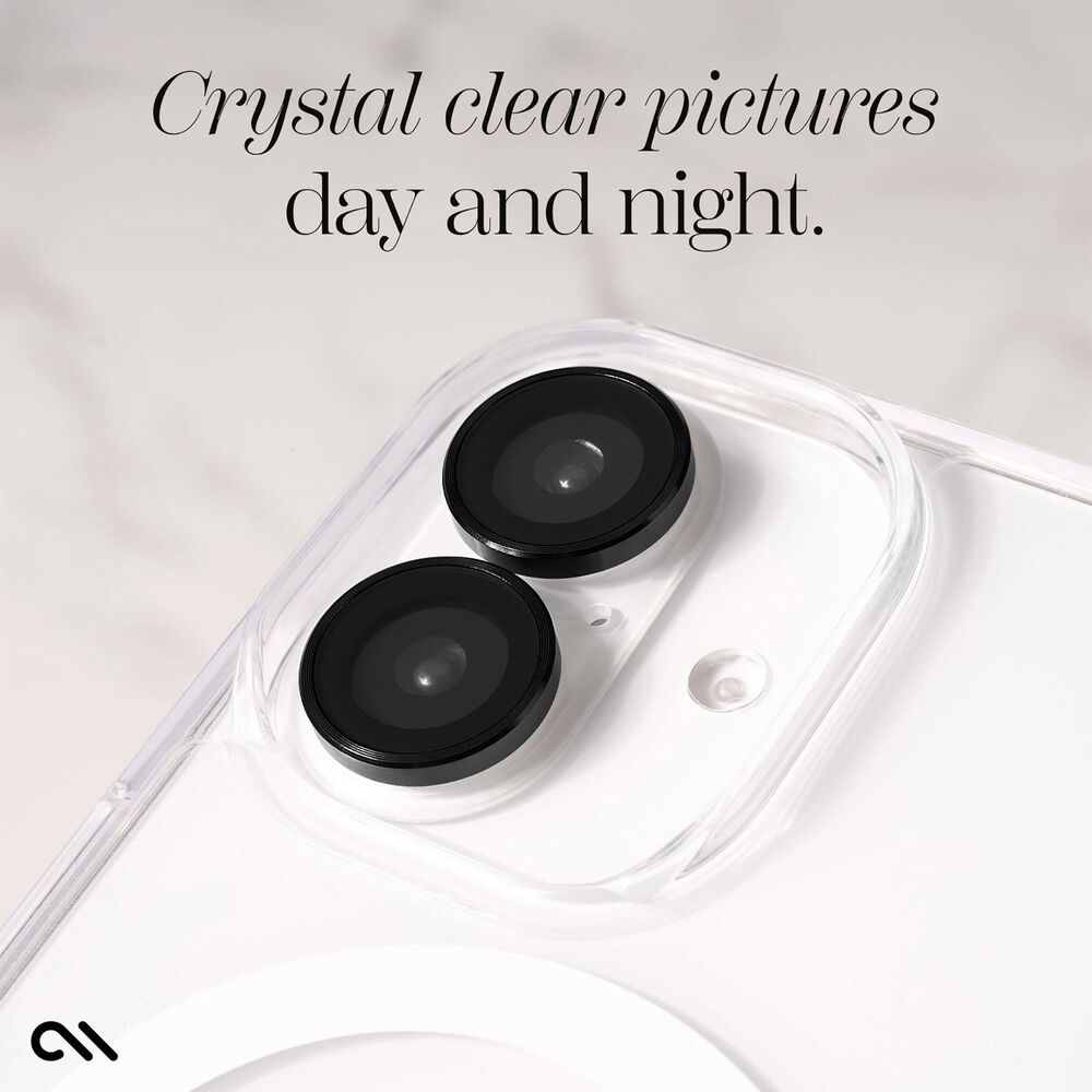 Case-Mate Aluminum Ring Lens Protector for iPhone 16 / iPhone 16 Plus in Black, , large