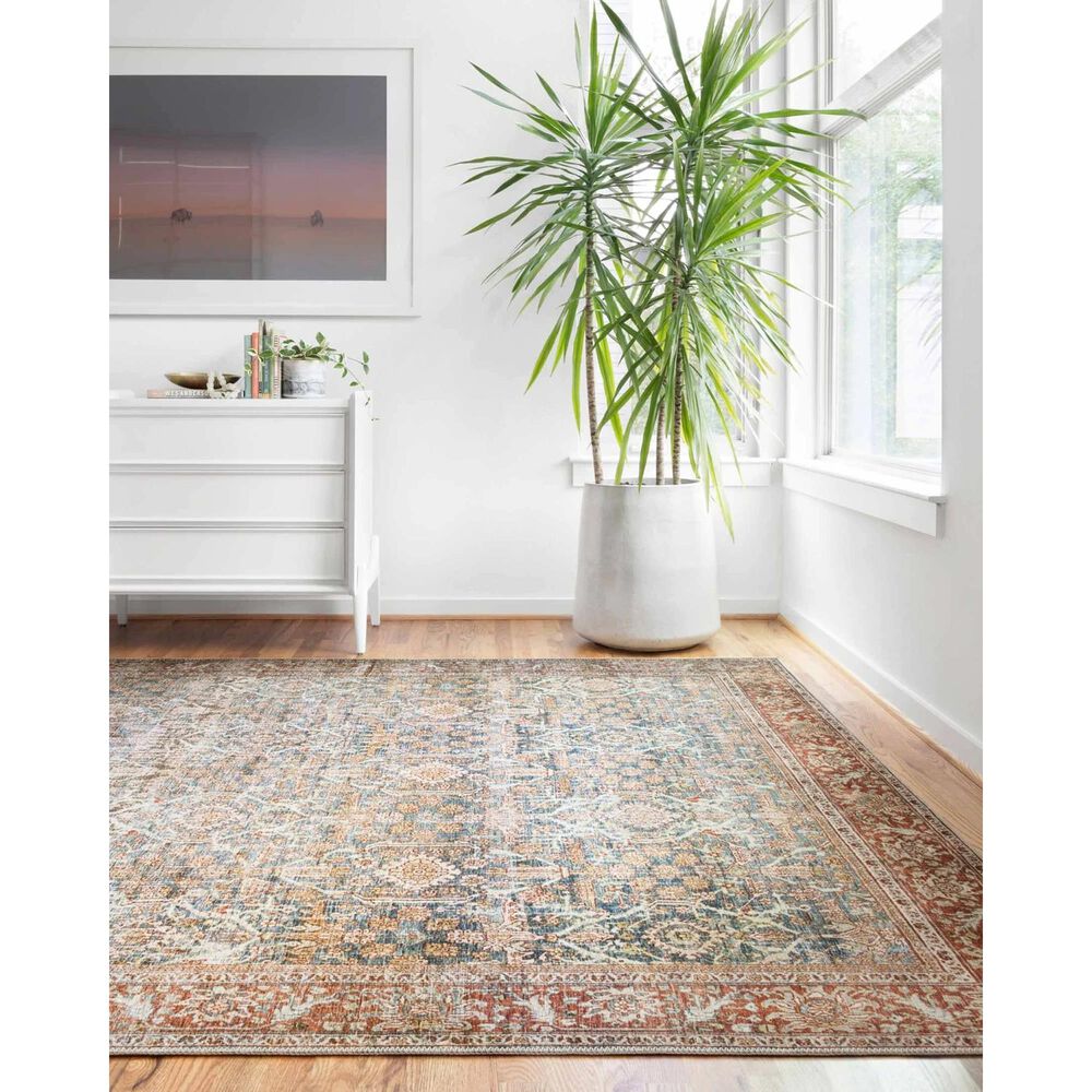 Loloi II Layla LAY-04 9&#39; x 12&#39; Ocean and Rust Area Rug, , large