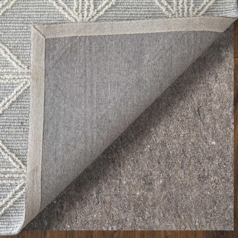 Feizy Rugs Corwin 1&#39;6&quot; Square Silver and Ivory Area Rug, , large