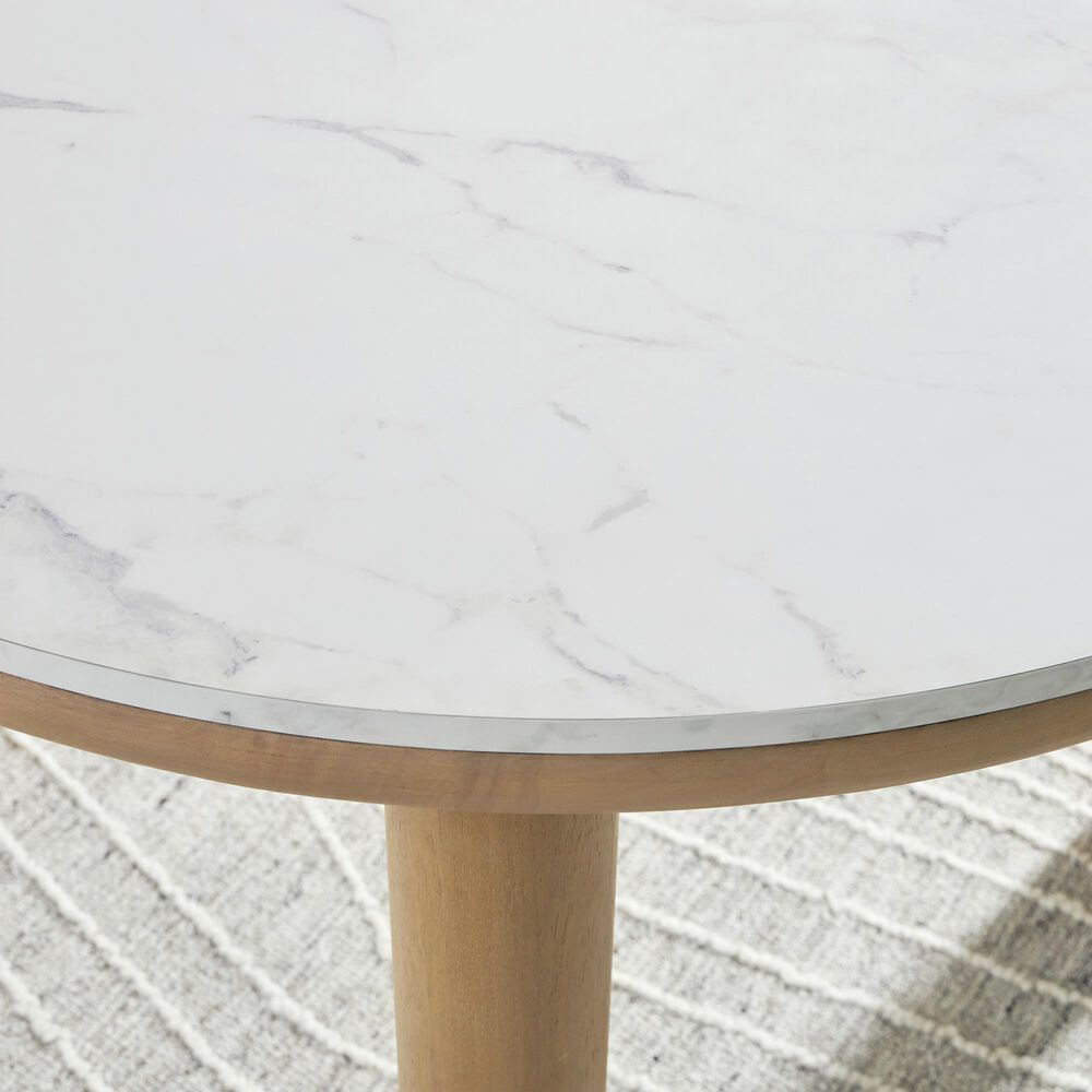 Ashley Sawdyn Dining Table in Light Brown and White - Table Only, , large