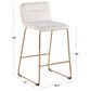 Lumisource Casper Counter Stool in Cream and Gold (Set of 2), , large