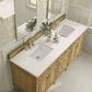 James Martin Vanities Lorelai 72" Double Vanity in Light Natural Oak with 3 cm Lime Delight Quartz Top, , large