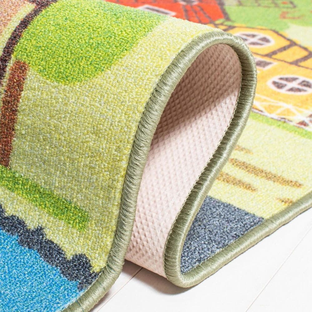 Safavieh Kids Playhouse 4&#39;4&quot; x 6&#39; Light Green and Dark Grey Rug, , large