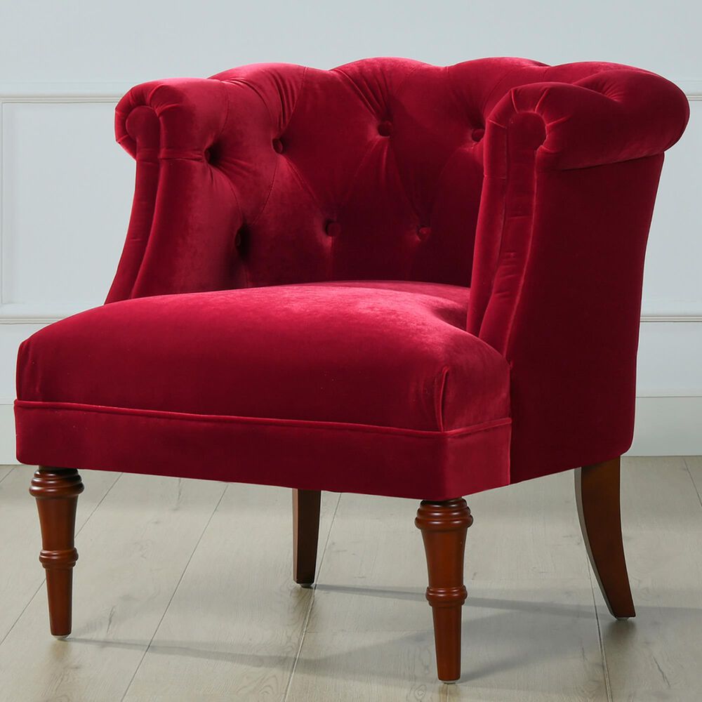 Jennifer Taylor Home Katherine Accent Chair in Siren Red NFM
