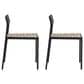 Zuo Modern Draco Outdoor Dining Chair in Black (Set of 2), , large