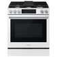 Samsung Bespoke 6.0 Cu. Ft. Smart Slide-In Gas Range with Illuminated Precision Knobs in White Glass, , large