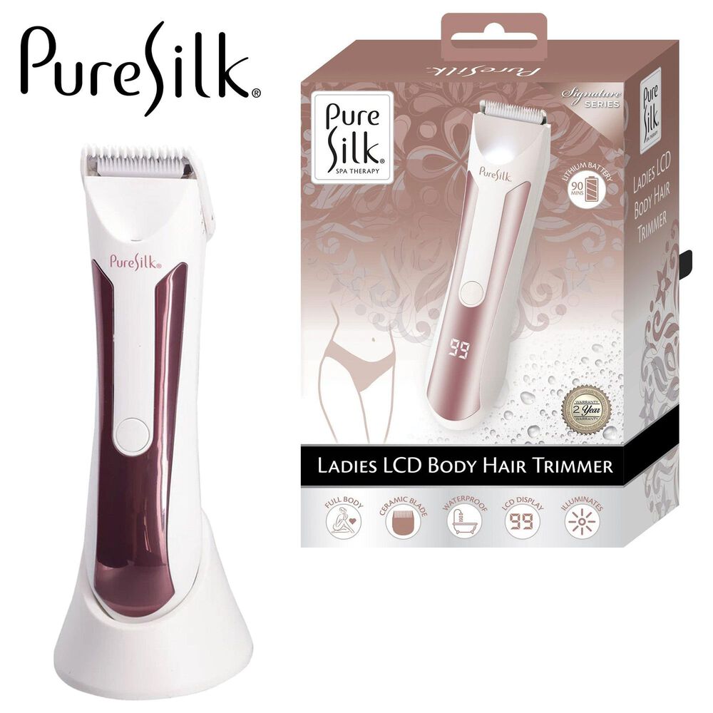 PureSilk Ladies LCD Body Hair Trimmer in Rose Gold, , large