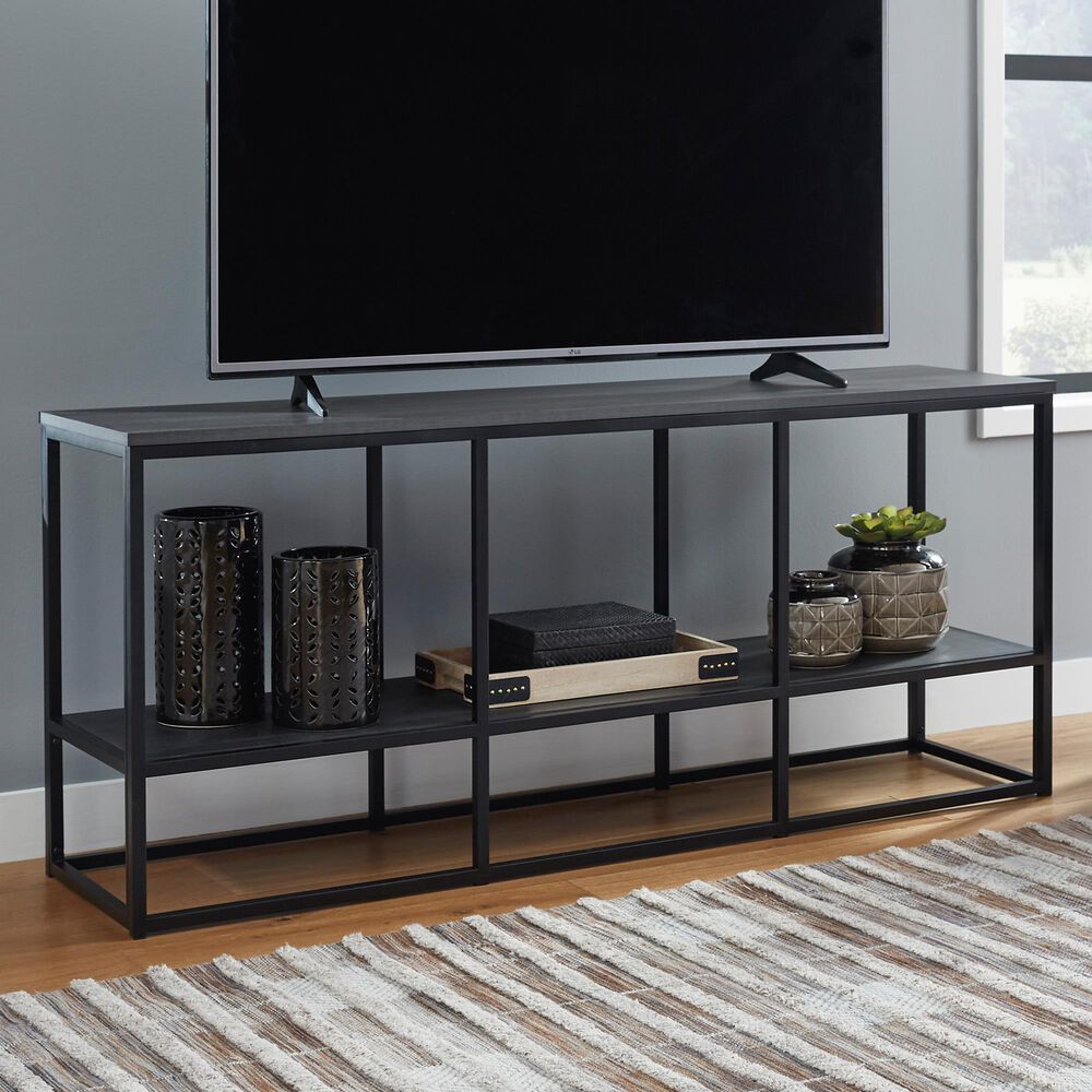 Signature Design by Ashley Yarlow XL 65&quot;  TV Stand in Black, , large