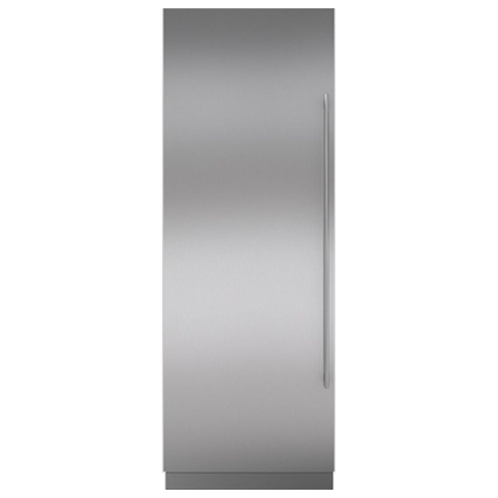 Sub Zero Integrated 30" Column Door Panel with Tubular Handle for Left Hinge in Stainless Steel, , large