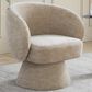 LumiSource Fran Swivel Accent Chair in Light Brown, , large