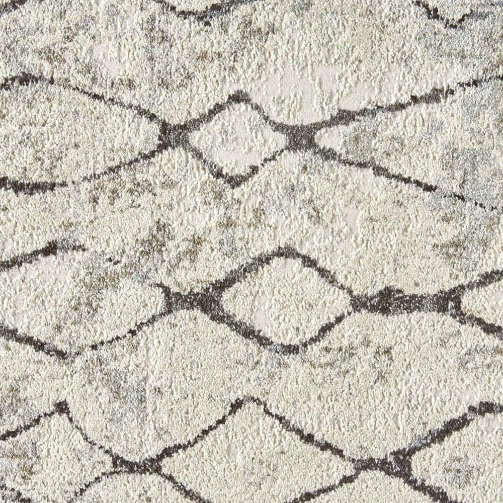 Feizy 3872F Kano Ivory / Gray 2&#39;2&quot; x 3&#39; Area Rug, , large
