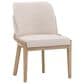 Blue Sun Designs Jacquelyn Dining Side Chair in Light Natural Finish and Beige Upholstery, , large