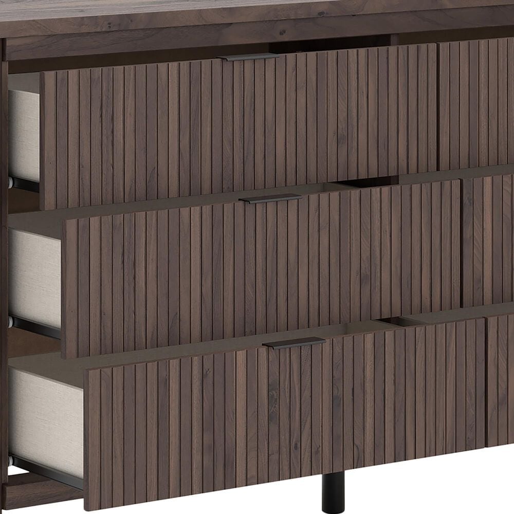 Ashley Pamytta 4-Piece Queen Panel Platform Bedroom Set in Rich Brown, , large