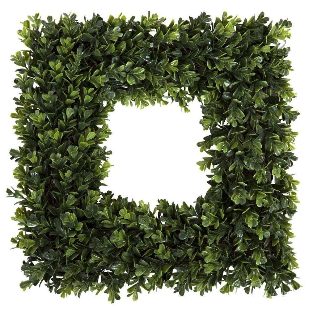 Timberlake 16.5" Square Boxwood Wreath in Green, , large