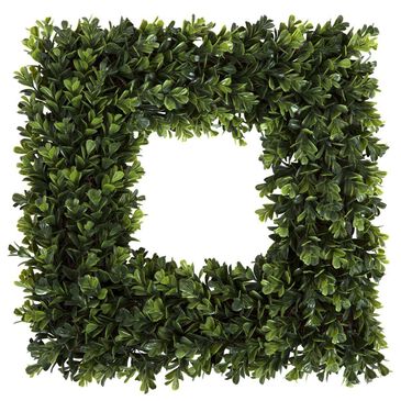 Timberlake 16.5" Square Boxwood Wreath in Green, , large