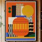 HOMLUX 24" x 18" Geometric Canvas Art in Multicolor, , large