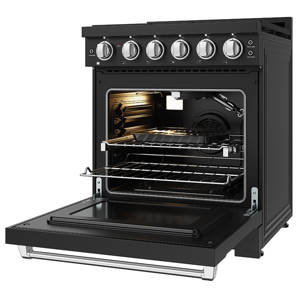 Thor Kitchen Gordon Ramsay 4.6 Cu. Ft. Professional Gas Range with Stainless Steel Handle Kit in Black, , large