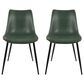 LumiSource Durango Side Chair with Green Upholstered in Black (Set of 2), , large
