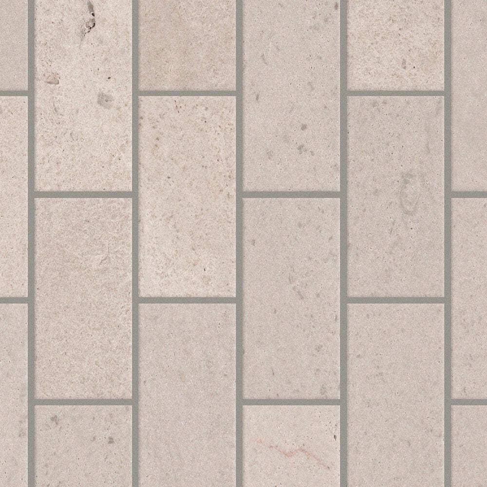 Shaw Eterna Terra Travertine 2" x 4" on 12" x 12.5" Natural Stone Mosaic Sheet, , large