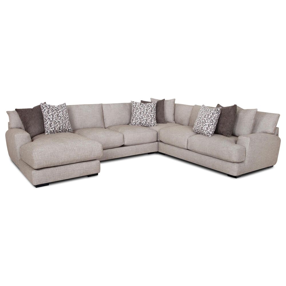 Moore Furniture Sullivan 4-Piece Left Facing Sectional with Chaise in Mandy Otter, , large