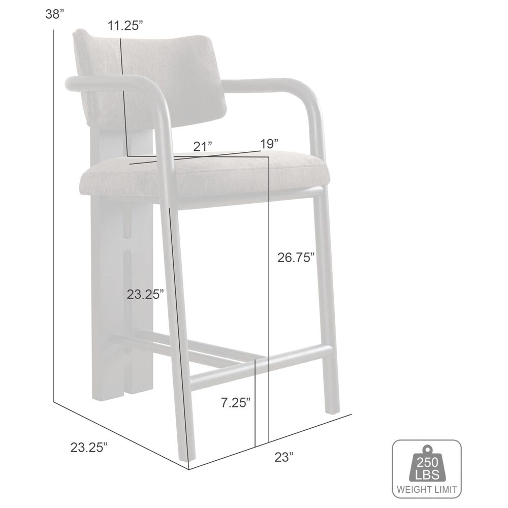 Armen Living Aaliyah 26" Counter Height Stool in Espresso, , large
