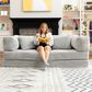 Jaxx Unsofa Stationary Sofa in Light Grey, , large