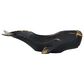 Maple and Jade 7" x 24" Whale Sculpture in Distressed Black, , large