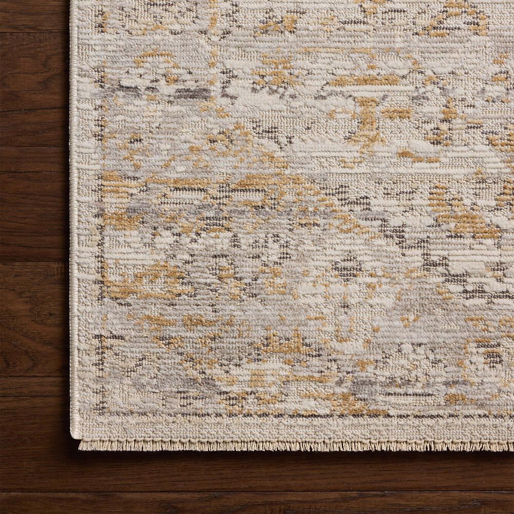 Loloi Milena Ivory and Ochre 7'10" Round Area Rug, , large