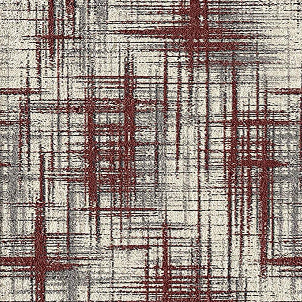 Central Oriental Oklahoma Badger 7&#39;10&quot; x 9&#39;10&quot; Dark Rust and White Sand Area Rug, , large